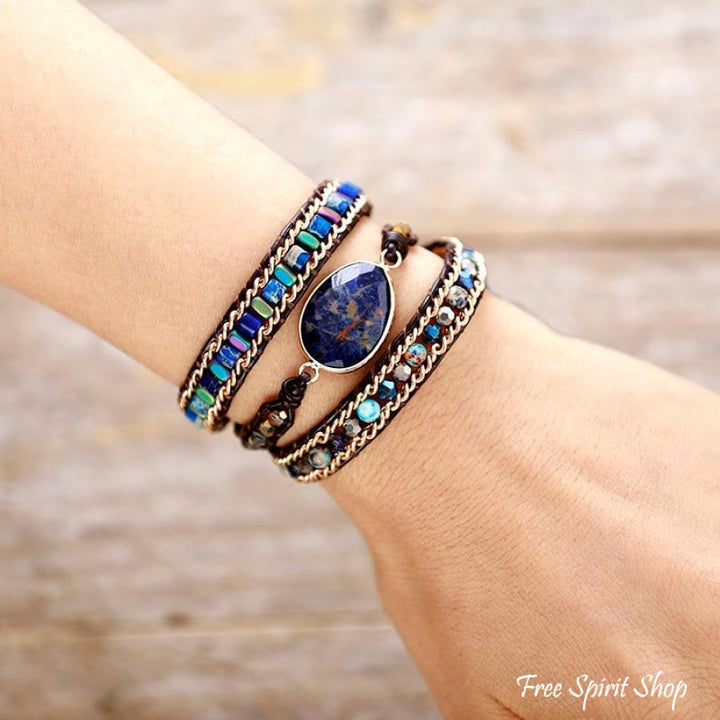 Blythe | Blue Sodalite & Jasper Wrap