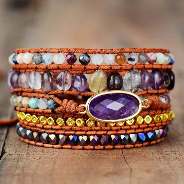 Annie | Fluorite & Amethyst Crystal Wrap