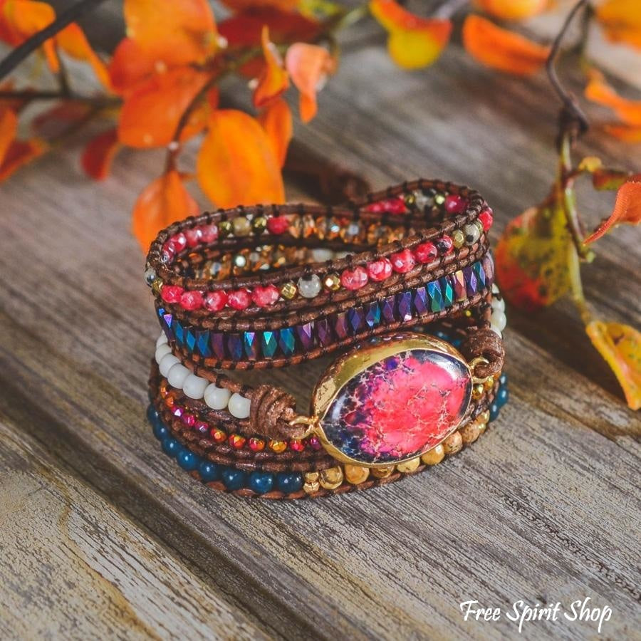 Iris | Imperial Jasper & Apatite Wrap