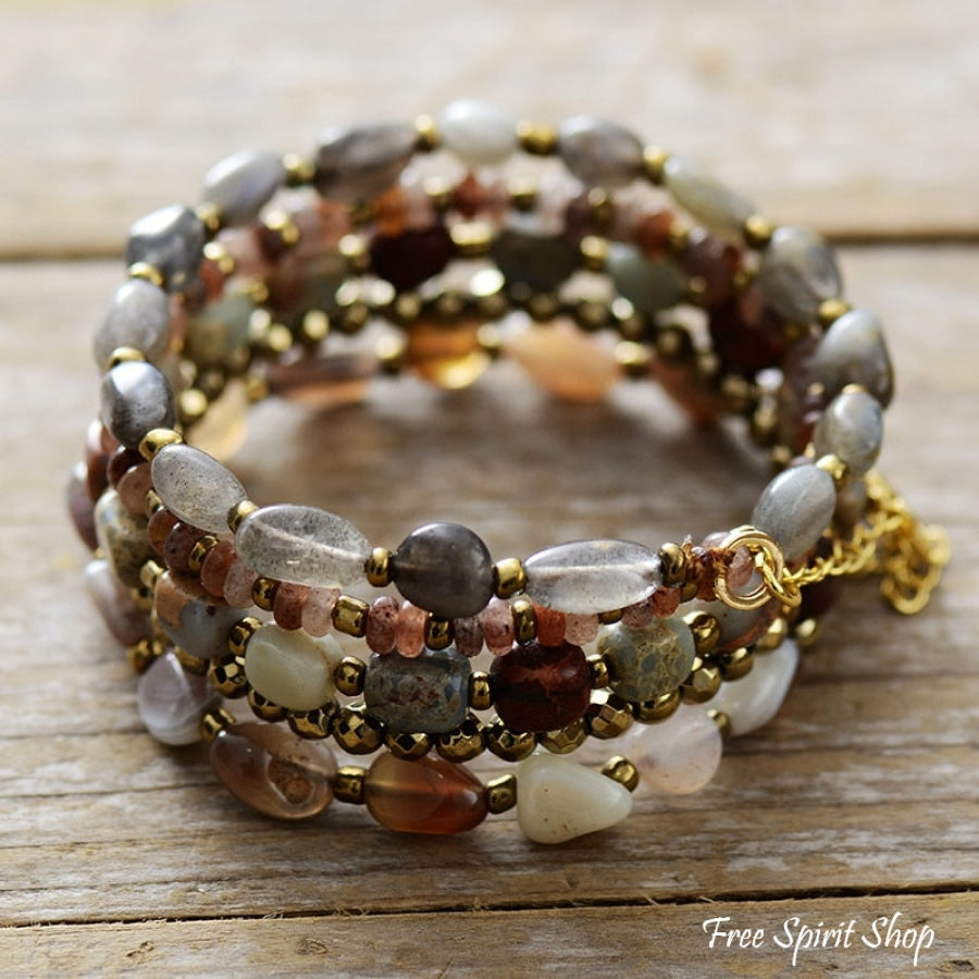 Pam | Labradorite King Jasper Botswana Agate