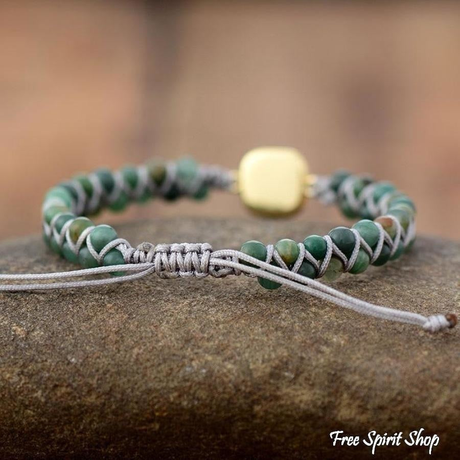 Vanessa | Moss Agate & Opal Bead