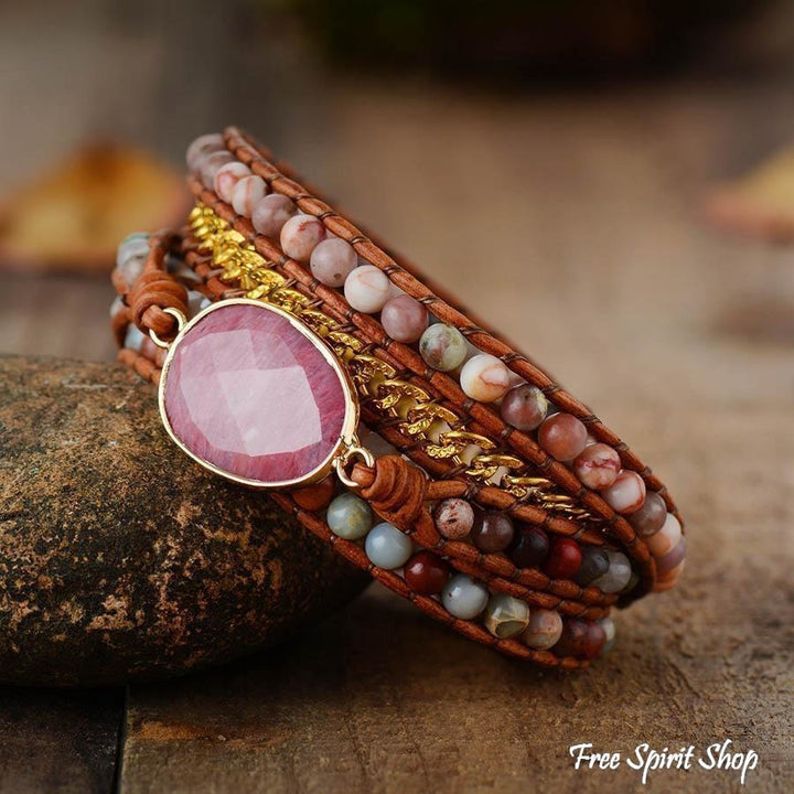 Eliza | Rhodonite King Jasper & Pink