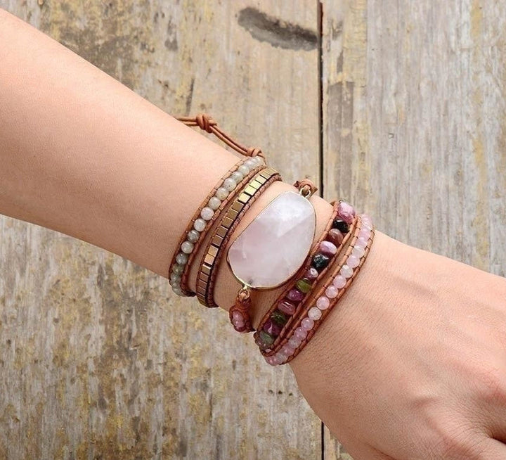 Aisha | Rose Quartz & Tourmaline Beaded