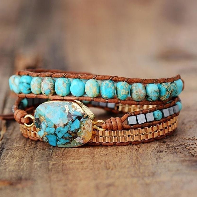 Abigail | Turquoise Howlite Wrap
