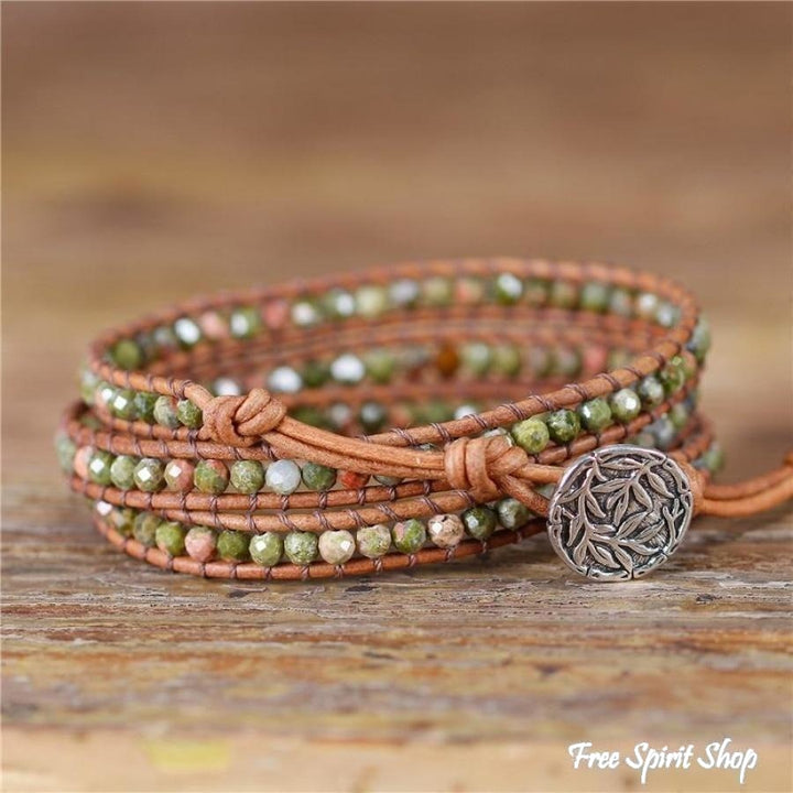 Zora | Unakite Beaded Wrap