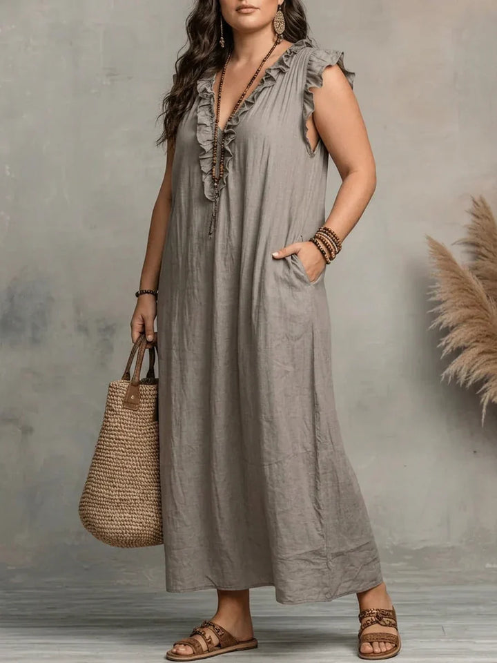 Sienna | Boho Ruffle Maxi Dress